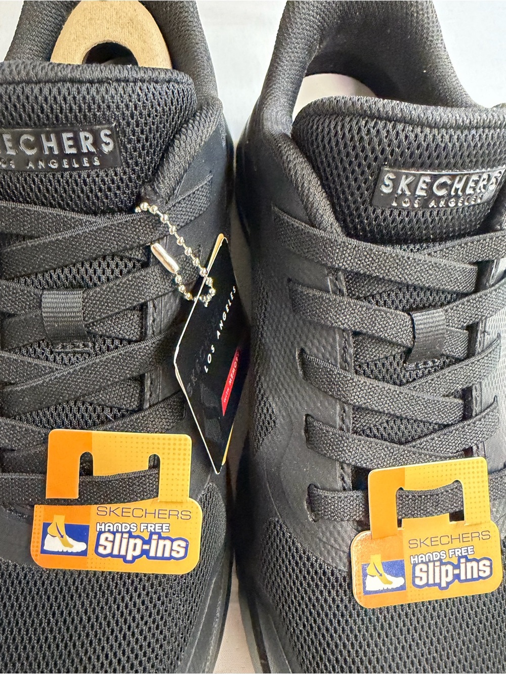 Skechers Men's Black Mesh Slip-In Athletic Sneakers